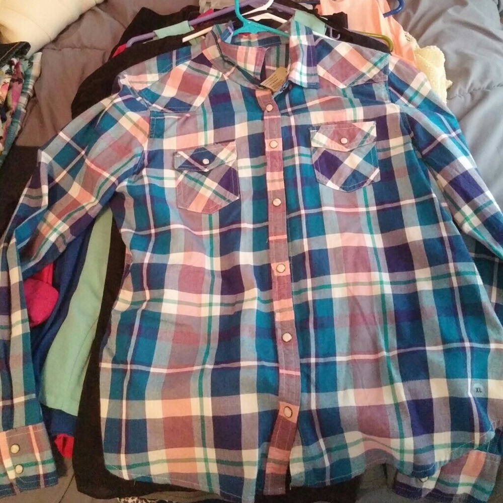 Plaid button up shirt